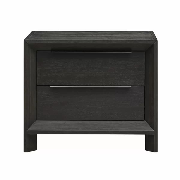 Britton 2 - Drawer Nightstand in Basalt Gray | Wayfair North America