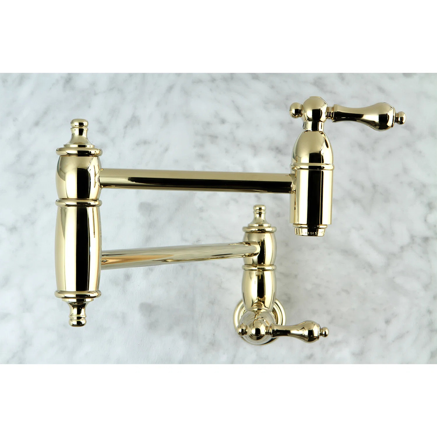 Kingston Brass Restoration Two-Handle 1-Hole Wall Mount Pot Filler Faucet KS3102AL | Wayfair North America