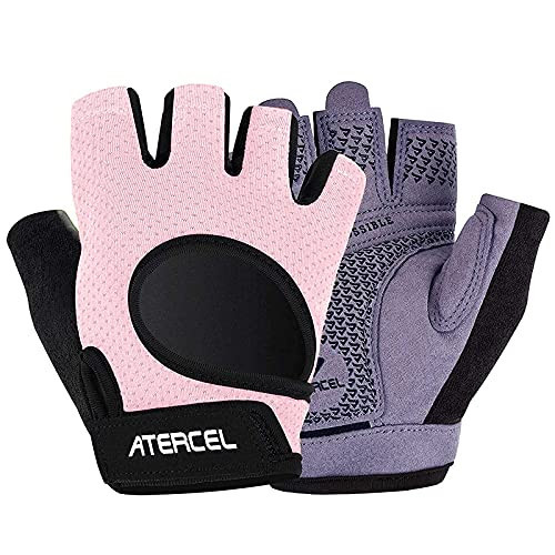 ATERCEL Weight Lifting Gloves Full Palm Protection, Workout Gloves for Gym, Cycling, Exercise, Breathable, Super Lightweight for Men and Women(Pink, X-Large) | Amazon (US)