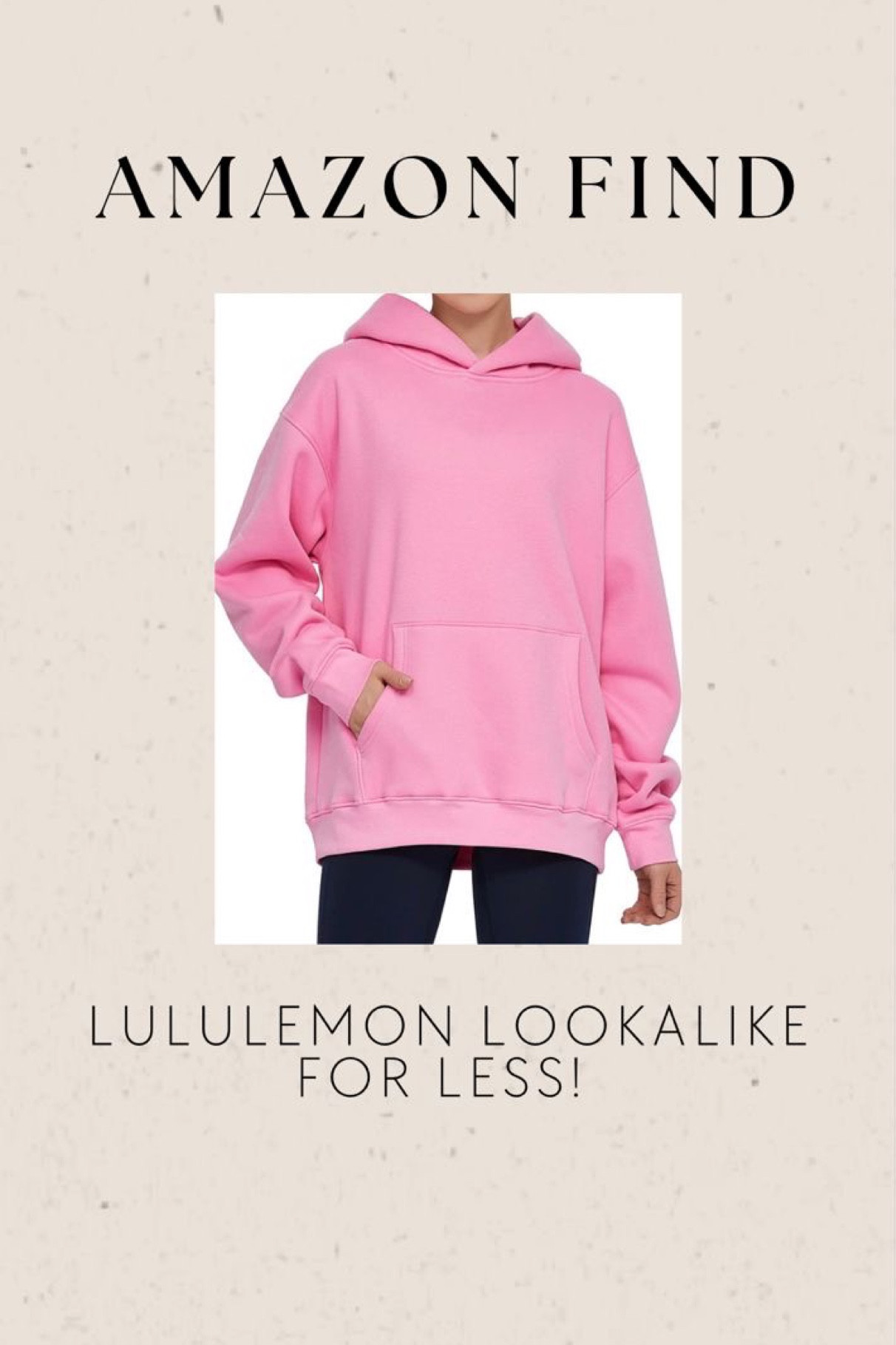 Amazon sweatshirt. Lulu lemon look a like! 

I size up for oversized look

#amazonfind #amazon #luludupe #dupe #lululemon #oversized #fashon #amazonfashion #cutecasual #hoodie #womenfashion

#LTKstyletip #LTKFind #LTKunder50