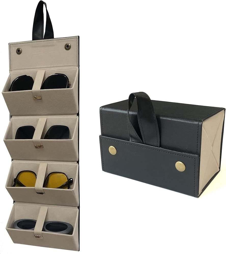 Longjet Sunglasses Organizer Travel Glasses Case Multiple Pairs Eyeglasses Storage Box Hanging Ey... | Amazon (US)