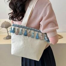 Small Shopper Bag Tassel Decor Zipper | SHEIN