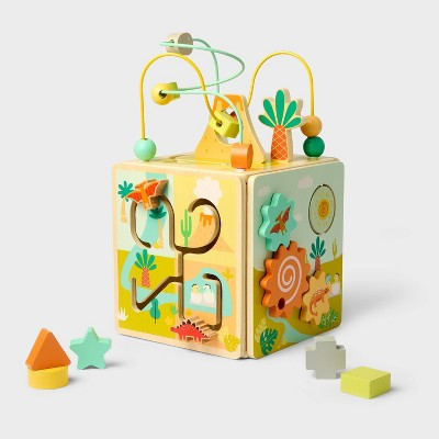 Activity Cube - Gigglescape™: Toddler Play Center, Fine Motor Skills, Wood & Metal, 1 Year+ | Target