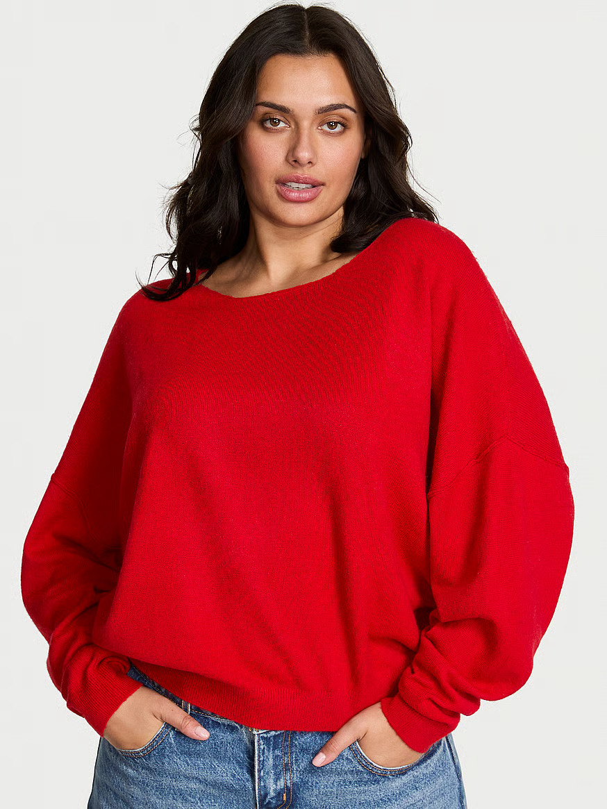Buy Knit Boatneck Sweater, Angel Pink - Order Sweaters online - Victoria's Secret US | Victoria's Secret (US / CA )