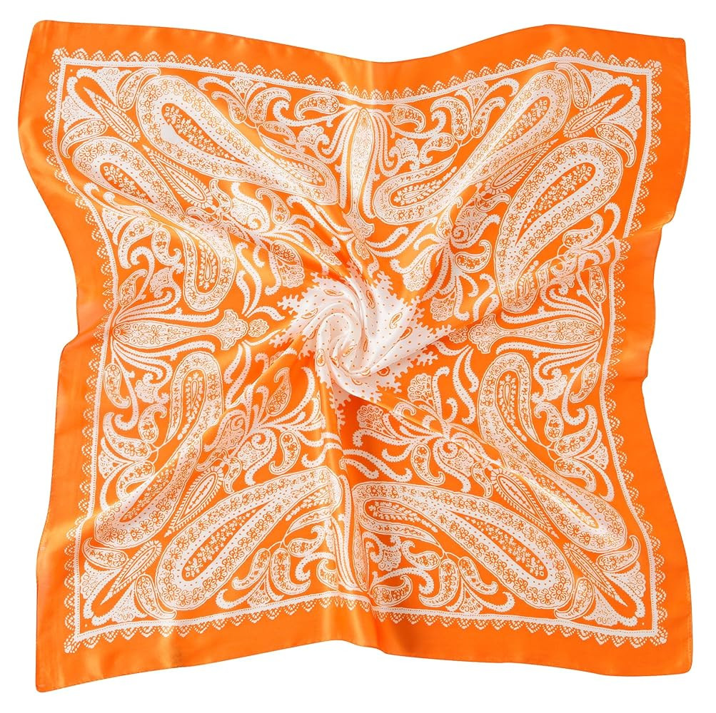 CHUNG Women's Scarf Hair Bandanas Square 27.5" Satin Wrap Fashion Pattern Scarves Emulation Silk ... | Amazon (US)