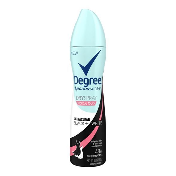 Degree Ultra Clear Black + White Tropical Touch Antiperspirant & Deodorant Dry Spray - 3.8oz | Target