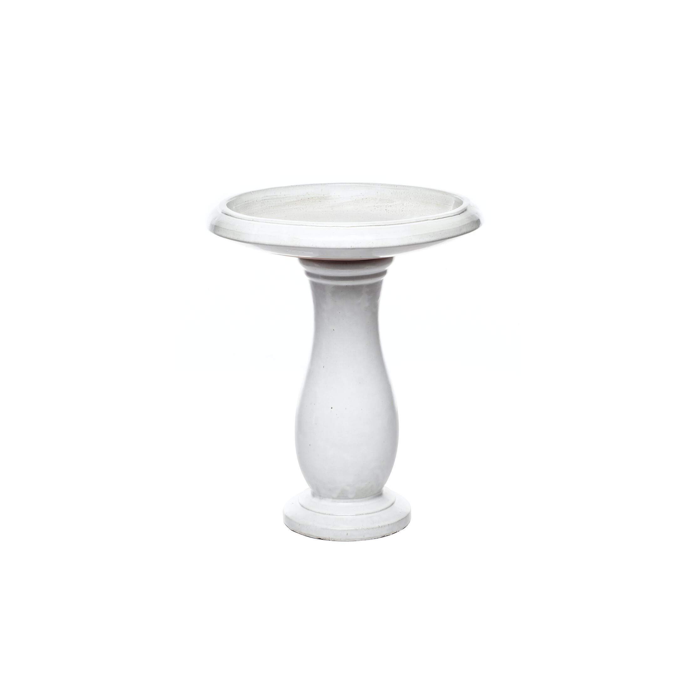 Mayorca 2-Piece Hand-Made Ceramic Outdoor Bird Bath in White | Amazon (US)