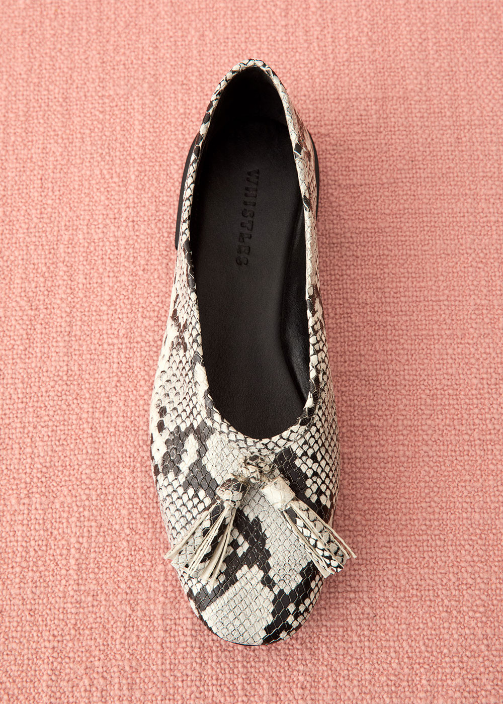 Whistles Women's Cilou Tassel Snake Ballet Pump | Whistles