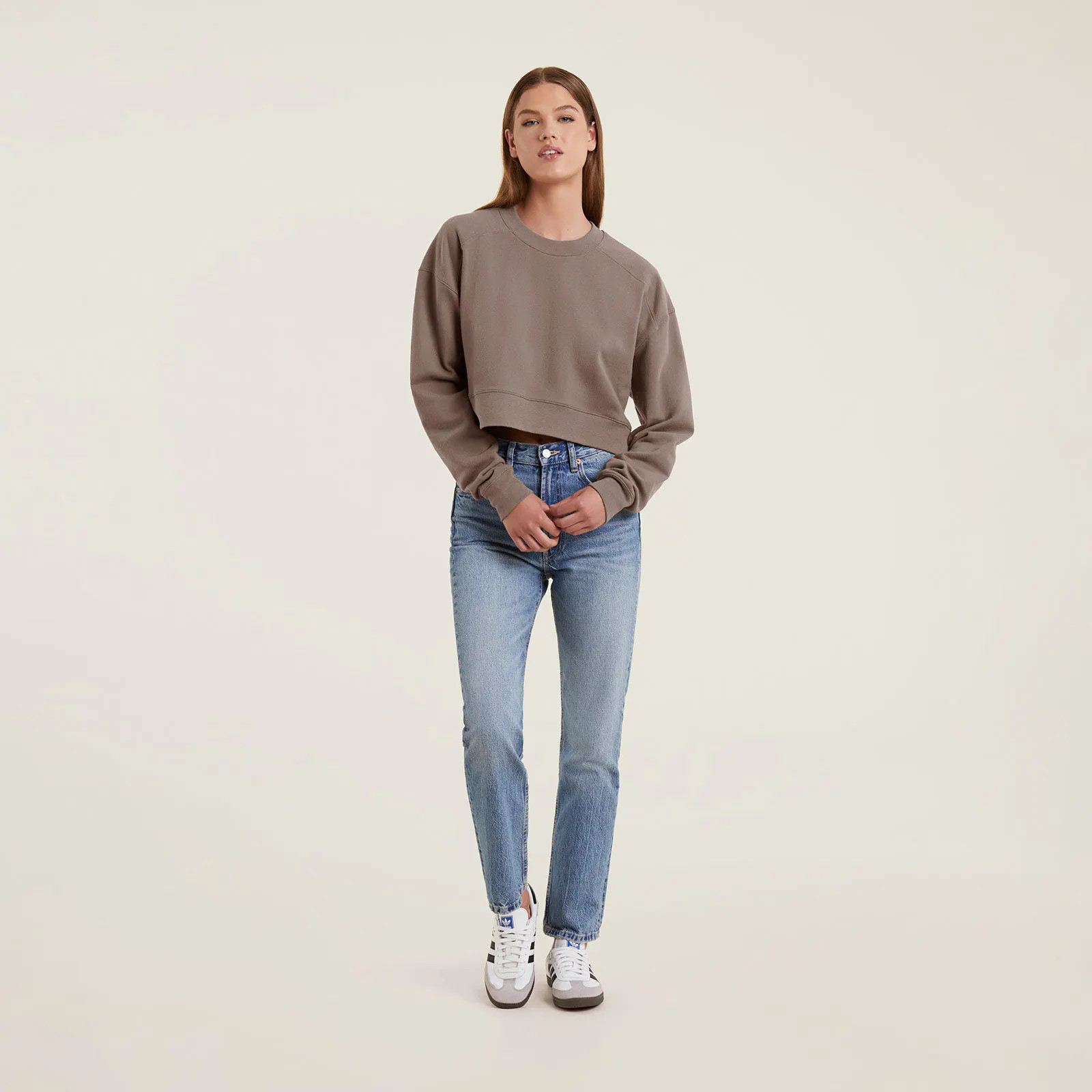 Cropped Crewneck Sweatshirt | nuuds