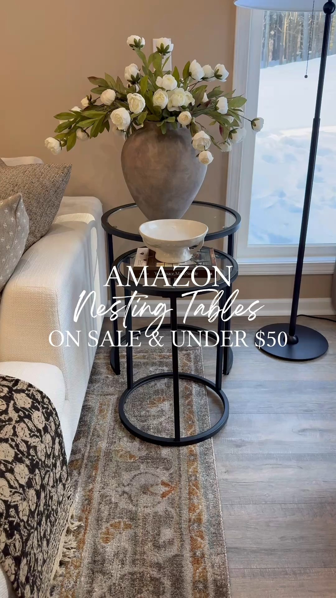 Amazon Nesting Tables On Sale And Under $50 🤍

The perfect small-space side table moment — sleek, modern, and so functional. I love the layered look for styling with a vase, books, or a cozy little candle setup.

These are one of those affordable pieces that instantly make a room feel more elevated without spending a lot.

Such a great deal while they’re marked down!

Twelve stems in vase.

#sidetable #nestingtables #livingroomdecor #amazonhome #livingroomfurniture #homedecorfinds #affordabledecor


#LTKSaleAlert #LTKHome
