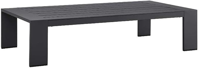 Modway Tahoe Aluminum Outdoor Patio Coffee Table in Gray | Amazon (US)
