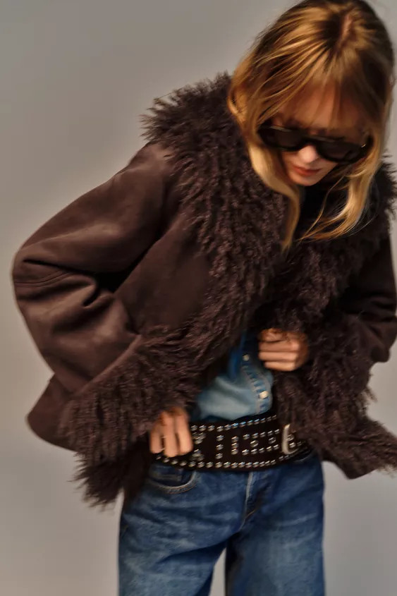 DOUBLE-FACED FAUX FUR JACKET | Zara UK