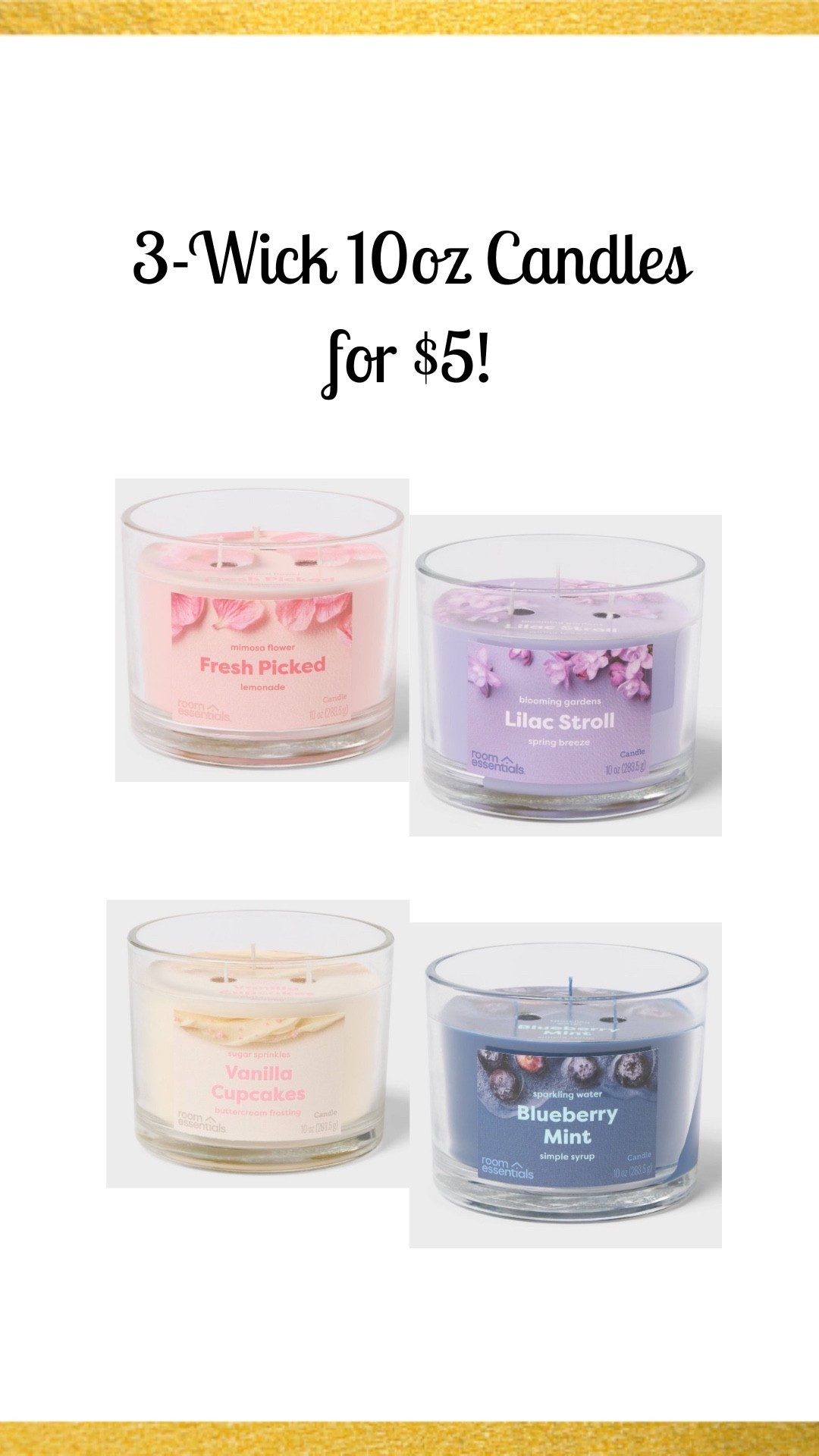 Spring 3-wick 10oz candles for $5!

Sprint home decor • spring refresh • spring home refresh • home decor • spring candle 

#LTKHome #LTKdayinmylife #LTKSeasonal