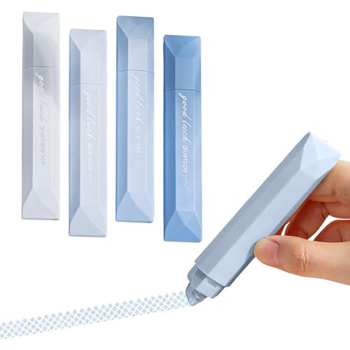 Scrapbooking Double Sided Tape Roller, 4PCS Double Sided Tape Pen, 196 x 0.23 Inch Adhesive Glue Tape Roller Runner Scrapbook Journaling, Smooth White Out Tape for School Office Craft Supplies(Blue) | Amazon (US)