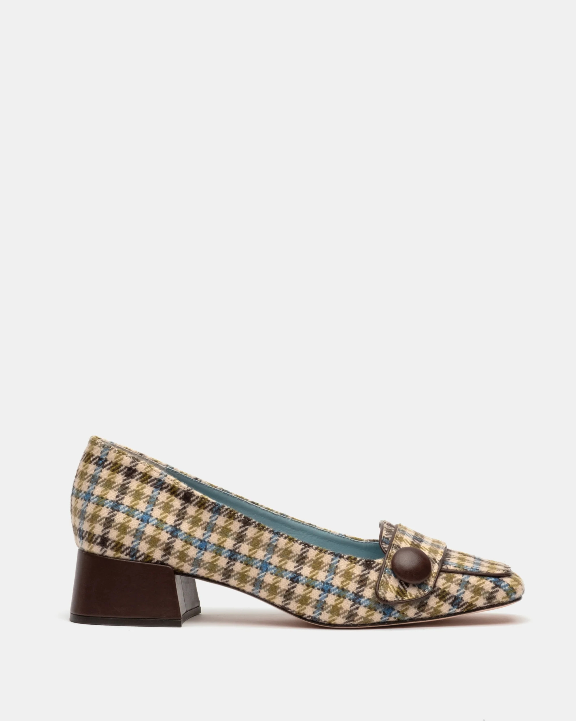 Mackie Wool Block Heel Baby Houndstooth | Frances Valentine