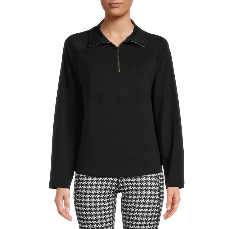 Avia Women's Athleisure Quarter Zip Polo Pullover | Walmart (US)