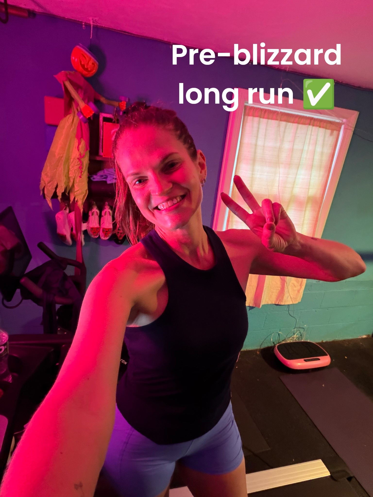 Broke out the shorts for today’s long run — half marathon length but make it indoors. Now, happily snuggled up on the couch watching Night at the Museum as the snow starts to pick up. ❄️

#LTKfitnessgoals #LTKActive #LTKmorningroutine