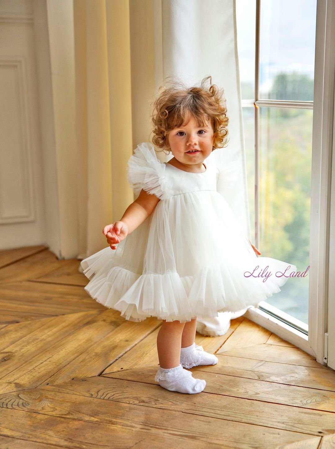 READY TO SHIP Ivory First Birthday Dress Tutu Tulle Baby - Etsy | Etsy (US)