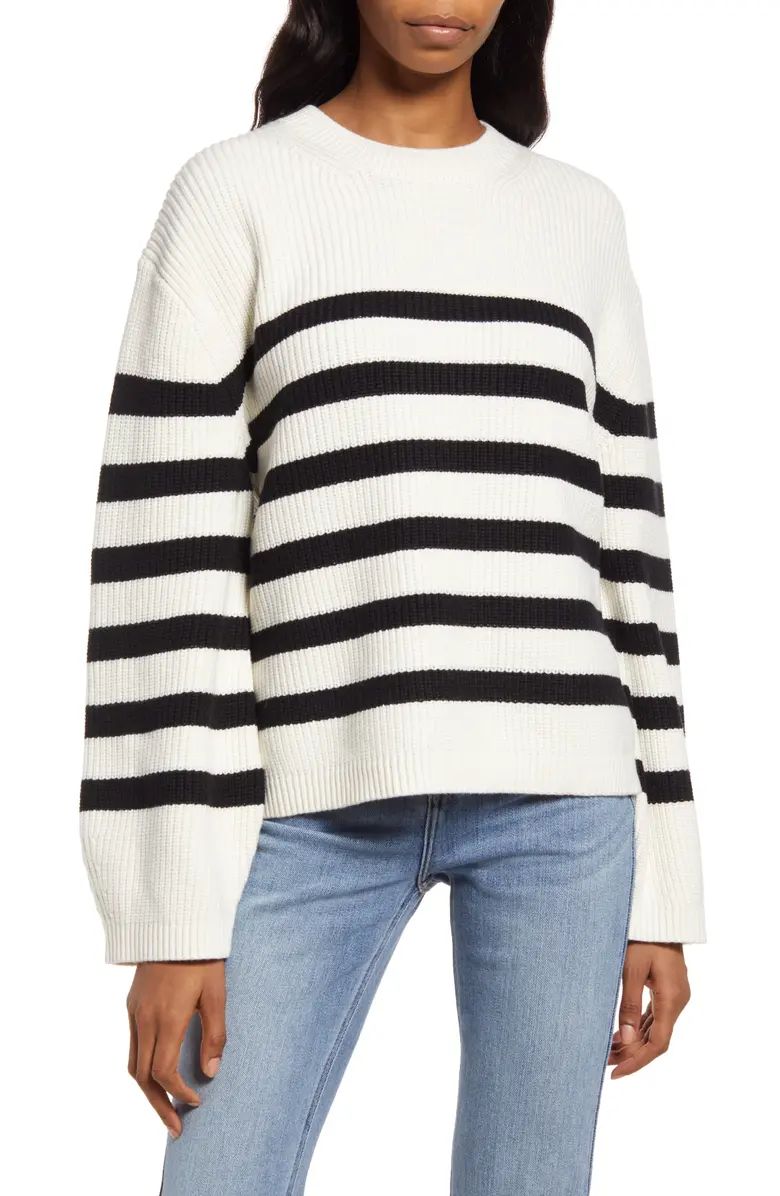 Stripe Oversize Long Sleeve Sweater | Nordstrom