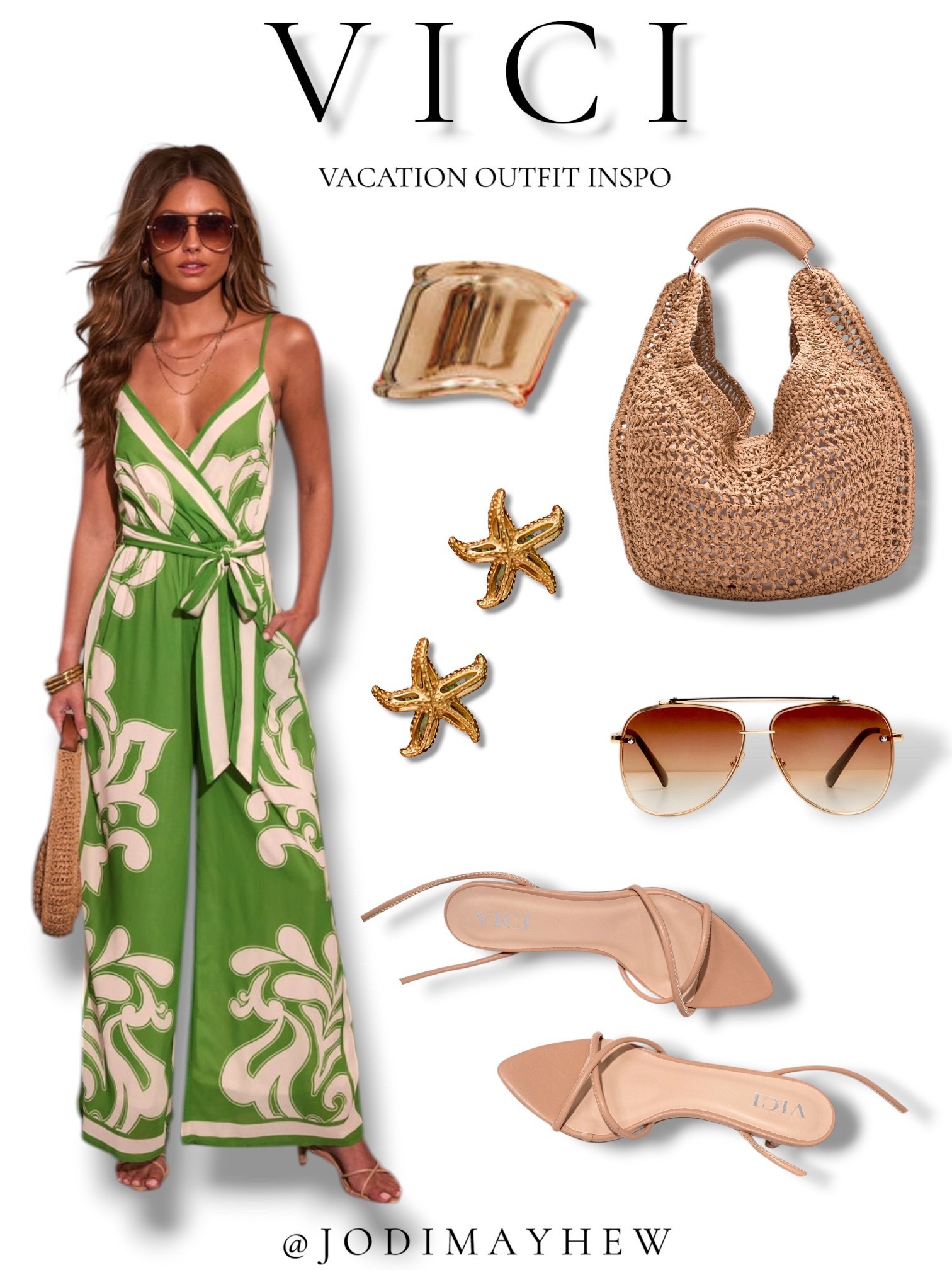 VICI: Vacation Outfit Inspo

Take 25% off with code: SAVE25

#vici #outfit #inspo #ideas #vacay #vacation #resort #wear #beach #boho #wrap #jumpers #romper #pants #tropical #island @VICI #floral #starfish #earrings #jewelry #gold #bracelet #cuff #sunnies #shades #sunglasses #straw #hand #bag #tote #purse #strappy #sandals #kitten #heels #tie #tan #beige #nude #wedding #event #guest #travel #spring #summer

#LTKTravel #LTKSaleAlert #LTKWedding