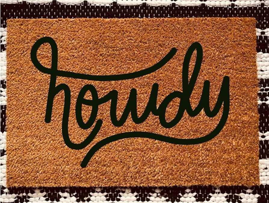 Howdy Door Mat Welcome Door Mat Absorbent Non-Slip Floor Mat Scraping Mud Mat 16x24 | Amazon (US)