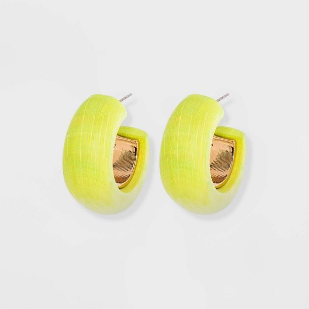 Open Wood Hoop Earrings - A New Day™ | Target