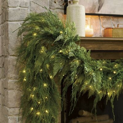 Lush Christmas Cordless Garland | Grandin Road