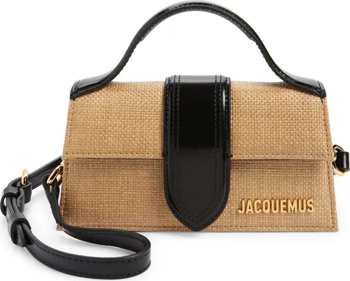 Jacquemus Le Bambino Faux Raffia & Leather Crossbody Bag | Nordstrom | Nordstrom