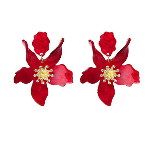 Boho Stud Earrings for Women - Chic Flower Statement Earrings with Gold Flower Bud, Great for Sister, Mom, Lover and Friends | Amazon (US)