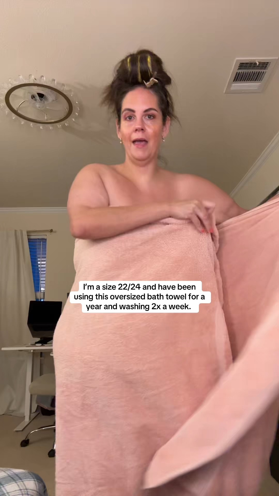 This plus size oversized bath towel is almost too big! 

#LTKPlusSize #LTKGiftGuide #LTKHome