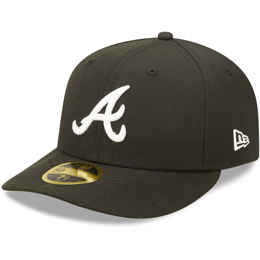 Atlanta Braves New Era Black & White Low Profile 59FIFTY Fitted Hat | Lids