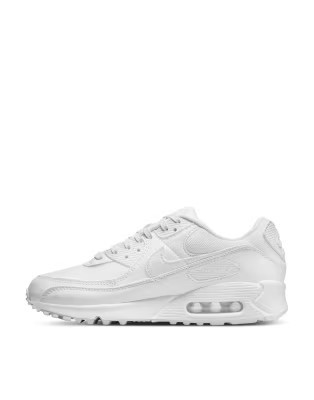 Nike Air Max 90 sneakers in triple white | ASOS (Global)