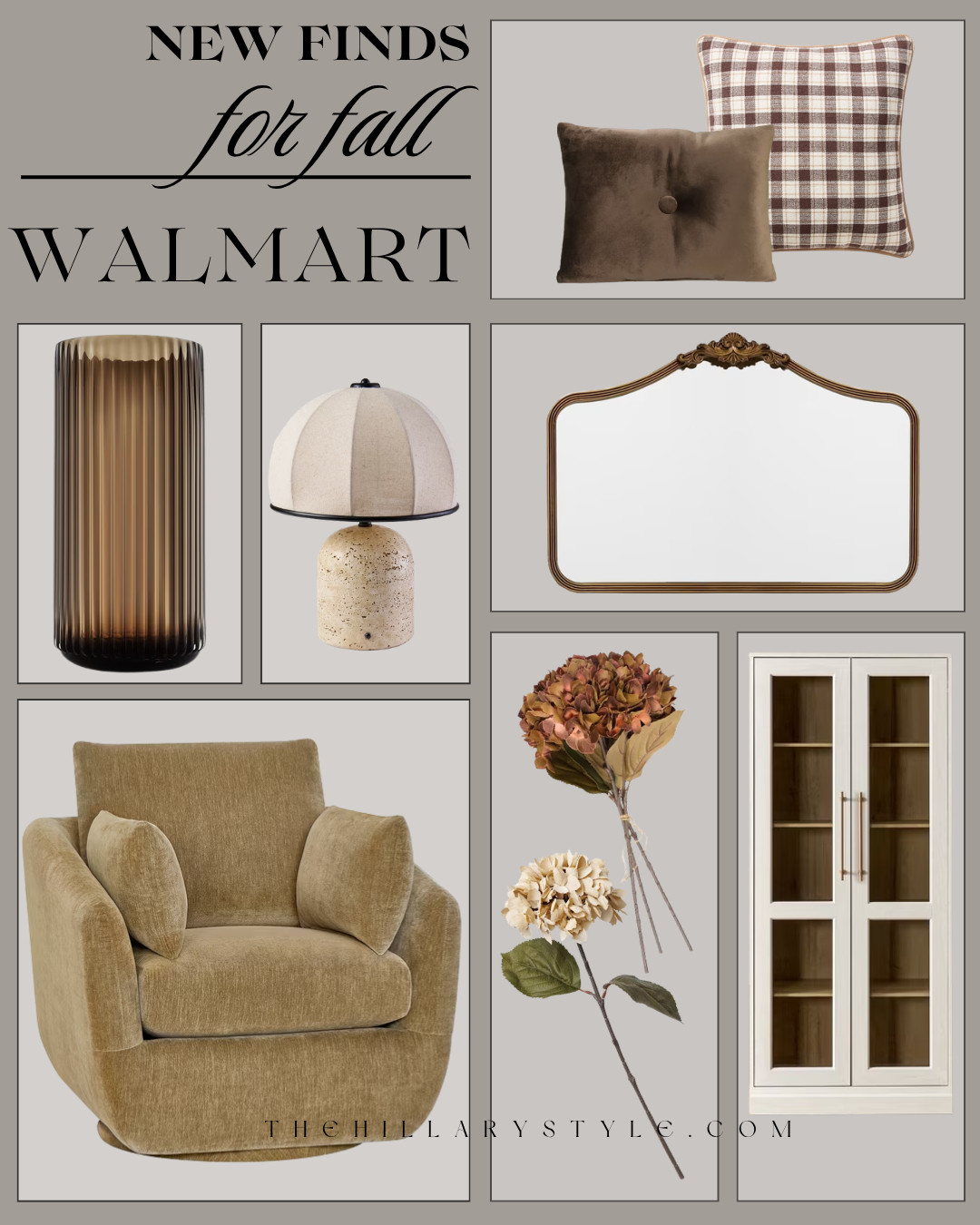 Walmart Fall Home Finds That Look Designer for Less

Walmart’s newest fall home finds are full of rich texture, warm neutrals, and vintage-inspired details. From cozy statement chairs and plaid pillows to antique-inspired mirrors, moody glassware, fall florals, and elevated storage, these affordable pieces make it easy to create a warm, collected home for the season. Save these Walmart fall decor finds for your next home refresh.

#WalmartHome #WalmartFinds #WalmartHomeFinds #WalmartNewArrivals #FallHomeDecor #FallDecor #FallDecorating #AffordableHomeDecor #DesignerInspired #CollectedHome #VintageInspired #WarmNeutrals #CozyHome #HomeDecor #HomeInspo #FallFlorals #LTKFinds #PinterestHome #TheHillaryStyle 

  

#LTKHome #LTKSeasonal #LTKHome #LTKSaleAlert