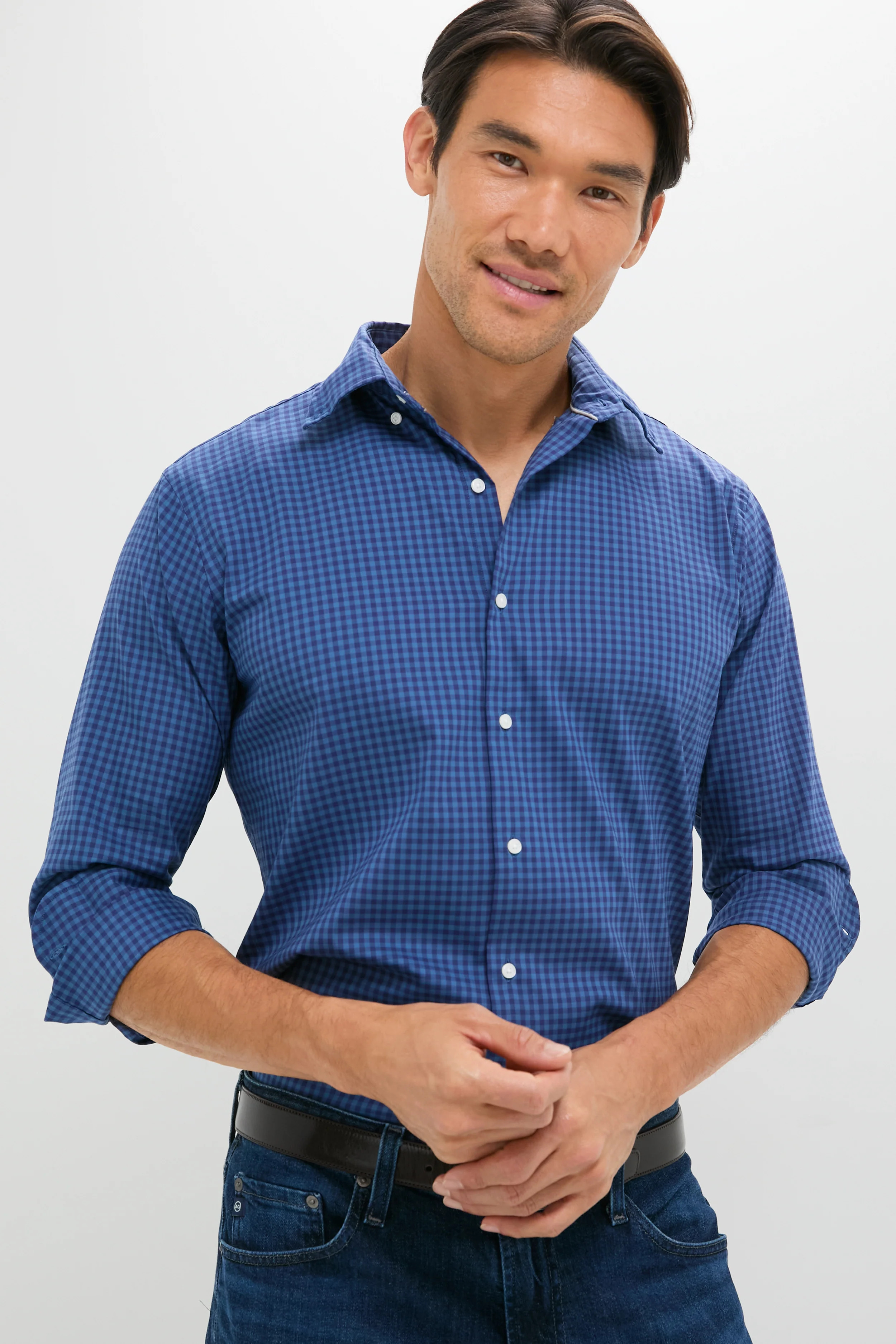 Blue Haze Conway Crown Lite Cotton-Stretch Sport Shirt | Tuckernuck (US)