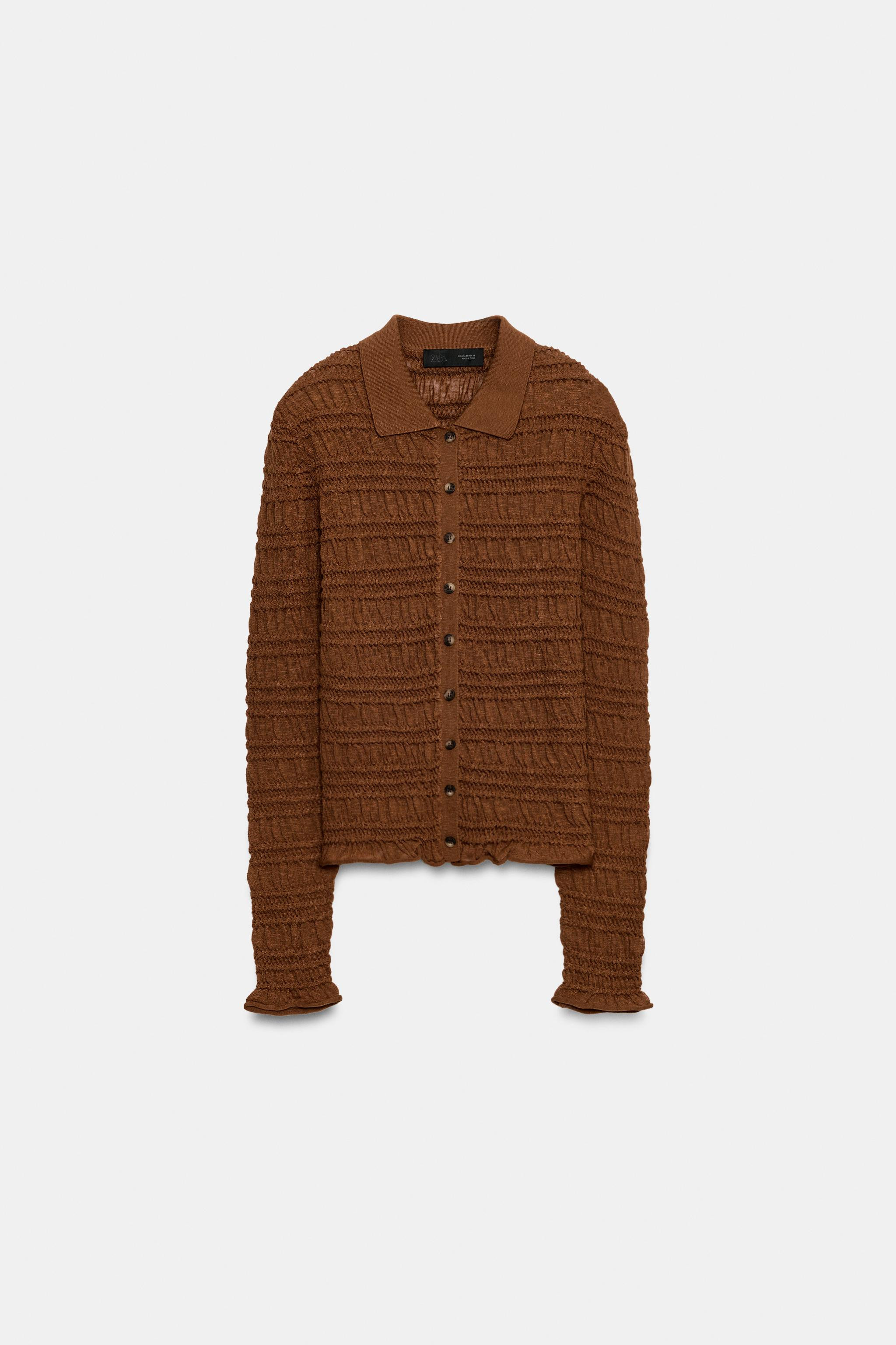 HONEYCOMB KNIT CARDIGAN | Zara US