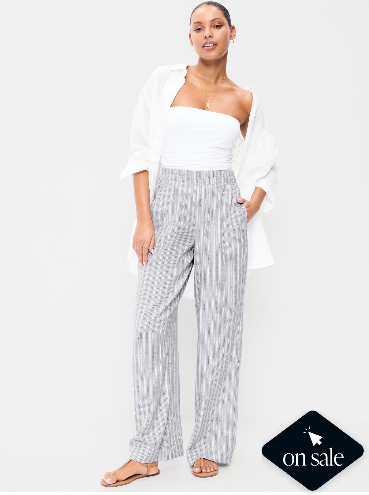 Sale alert‼️ Old Navy linen pants on deal.  Dropping to under $20.  Available in long, regular, and petite lengths.  

#LTKPetite #LTKWorkwear #LTKSaleAlert