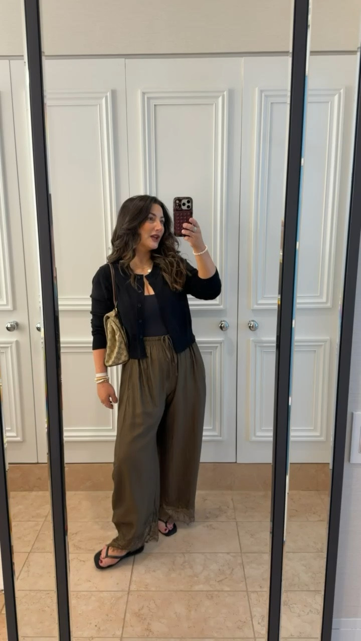 Cardigan size medium, Tank and lace trim pants size small 

5'0" 140lbs
Petite friendly

#LTKootd #LTKSaleAlert #LTKPetite