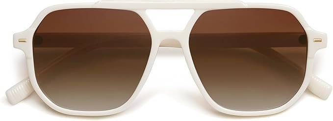 SOJOS Retro Trendy Aviator Polarized Sunglasses Men Women Vintage 70s Square Stylish Frame Sun Gl... | Amazon (US)