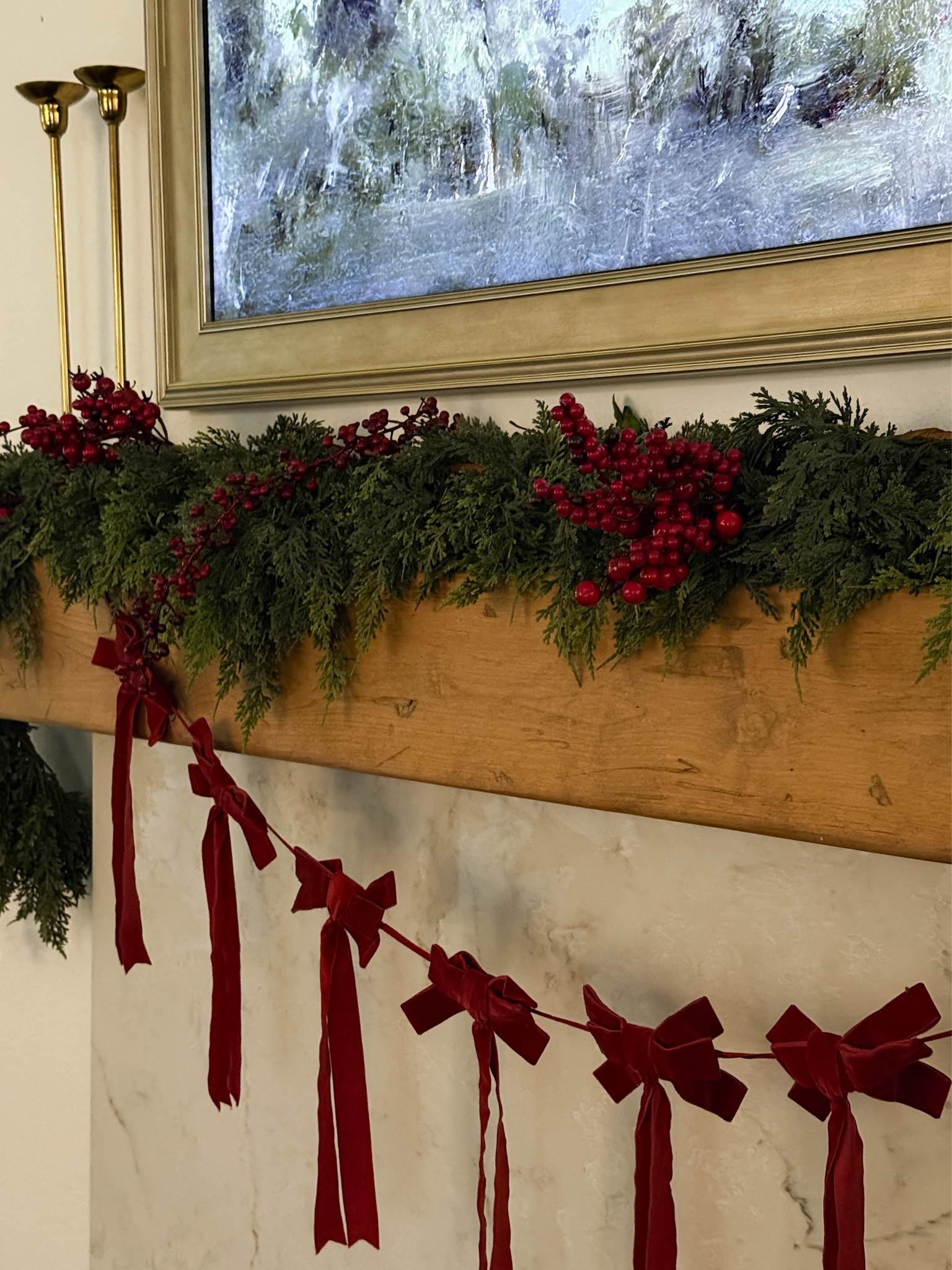 Holiday mantle garland 

#LTKHoliday #LTKHome #LTKCyberWeek