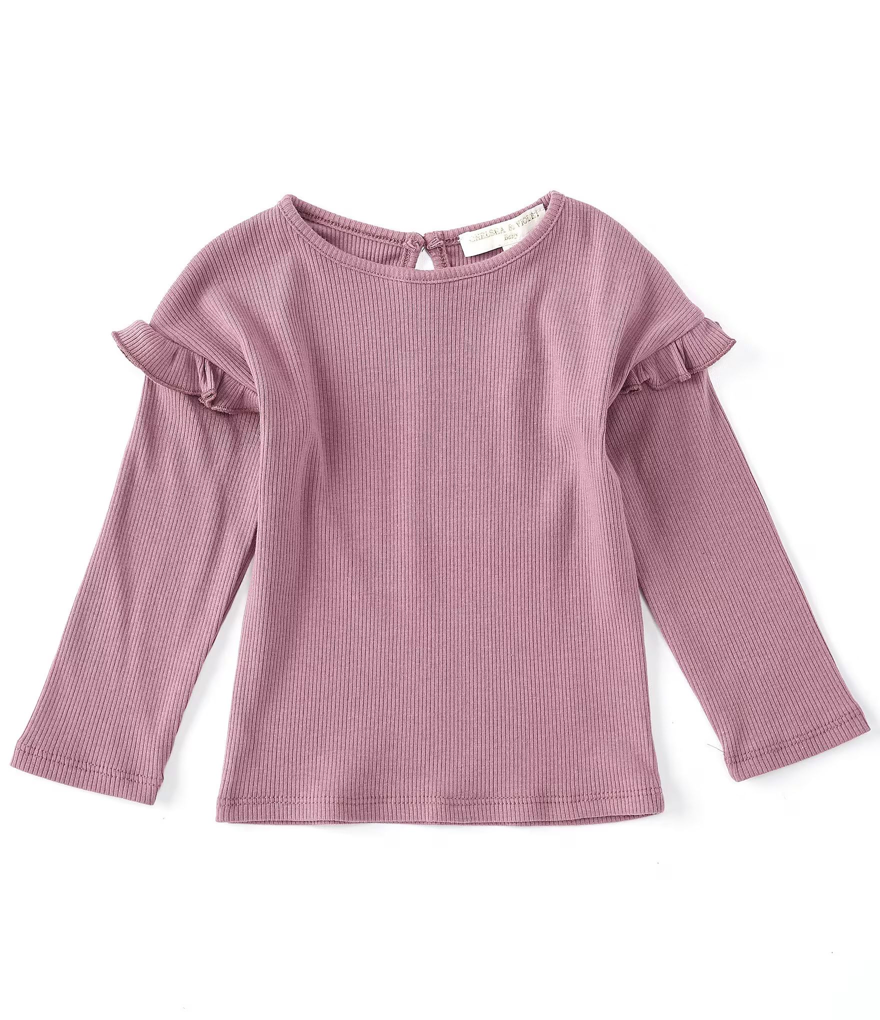 Chelsea & Violet Baby Girls 12-24 Months Ribbed Ruffle Long Sleeve Tee | Dillard's | Dillard's