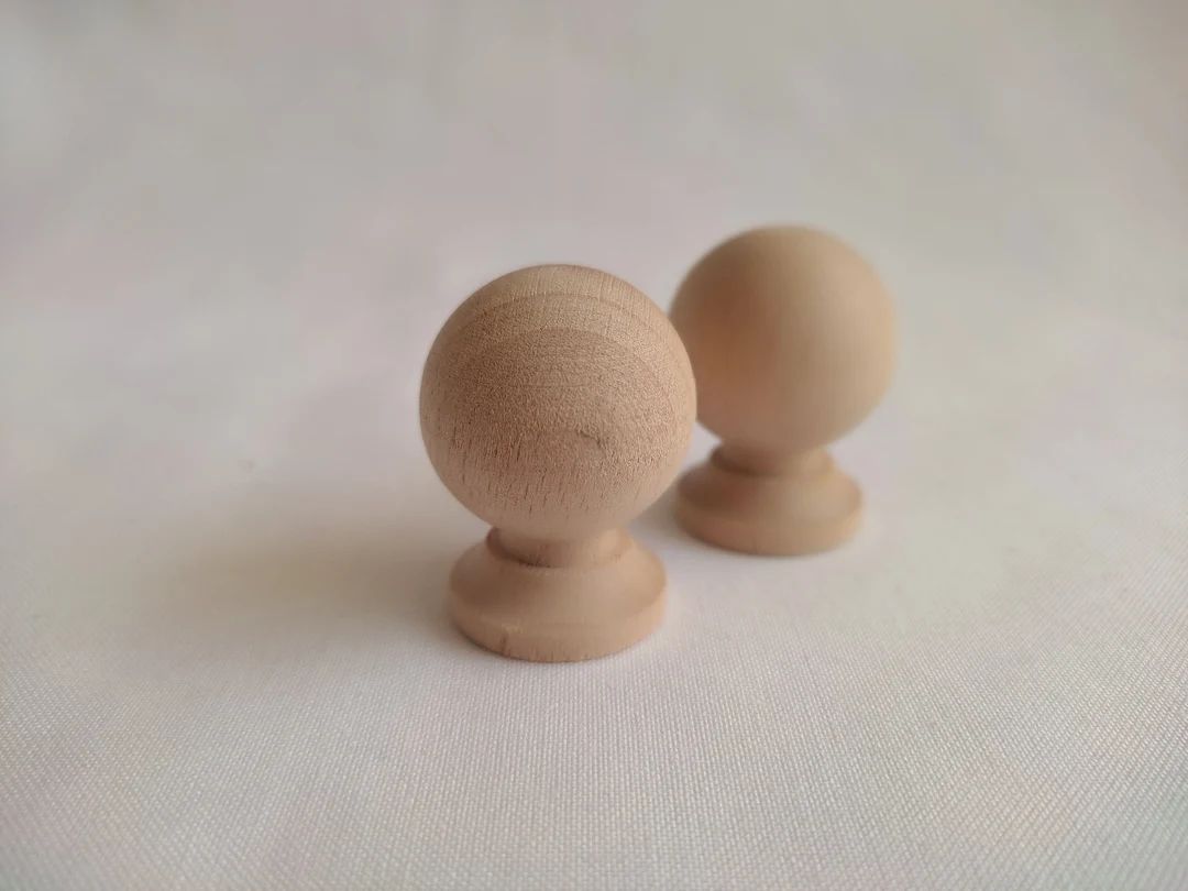 Wooden Knobs for Drawer Drawer Deco Beech Wood Knobs Round - Etsy | Etsy (US)