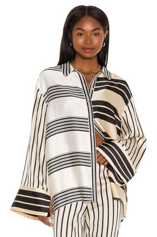 L'Academie The Katy Blouse in Multi Stripe from Revolve.com | Revolve Clothing (Global)