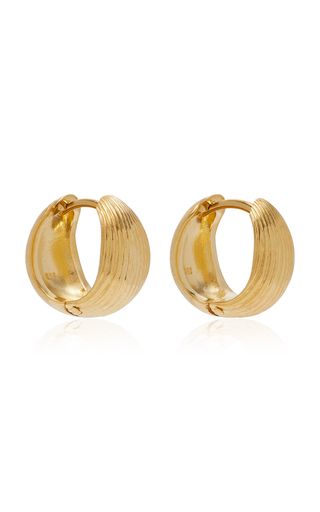 18K Gold Vermeil Reversible Hoop Earrings | Moda Operandi (Global)