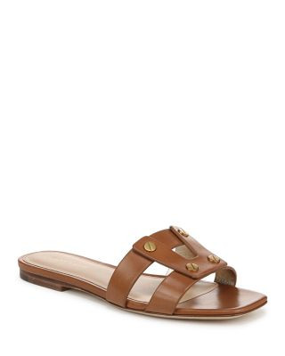 Women's Via Leather Slide Sandals | Bloomingdale's (US)