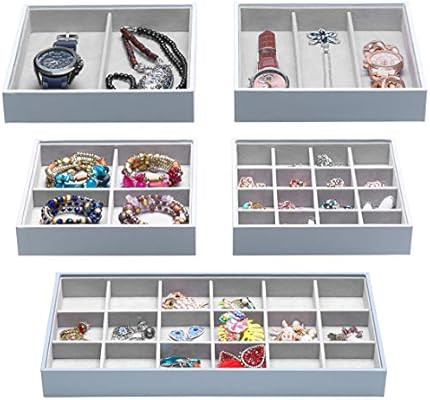 Magic Stackable Jewelry Trays Closet Dresser Drawer Organizer for Accessories, Gadgets & Cosmetic... | Amazon (US)