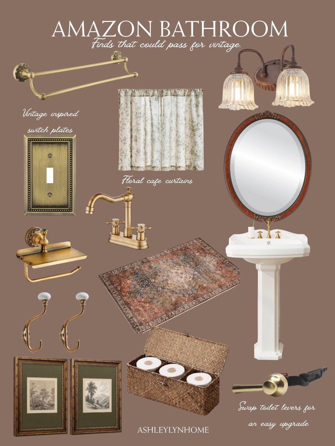 Amazon bathroom finds for a vintage cottage feel.

#LTKHome