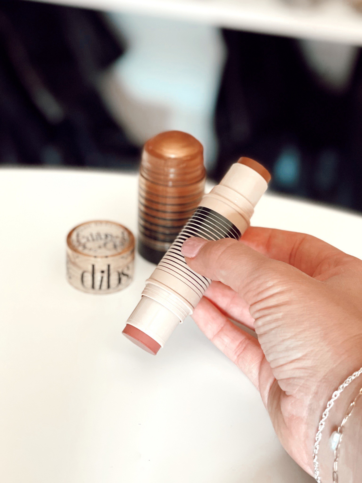 25% off my favorite DIBS Beauty items - blush/bronzer sticks & status stick (face and body highlighter) 

Use code: PEYTON25 for 25% off sitewide! Ends tonight at midnight:)

#LTKbeauty #LTKunder50 #LTKsalealert