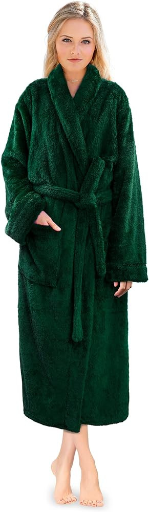 PAVILIA Premium Womens Plush Soft Robe Fluffy, Warm, Fleece Sherpa Shaggy Bathrobe | Amazon (US)