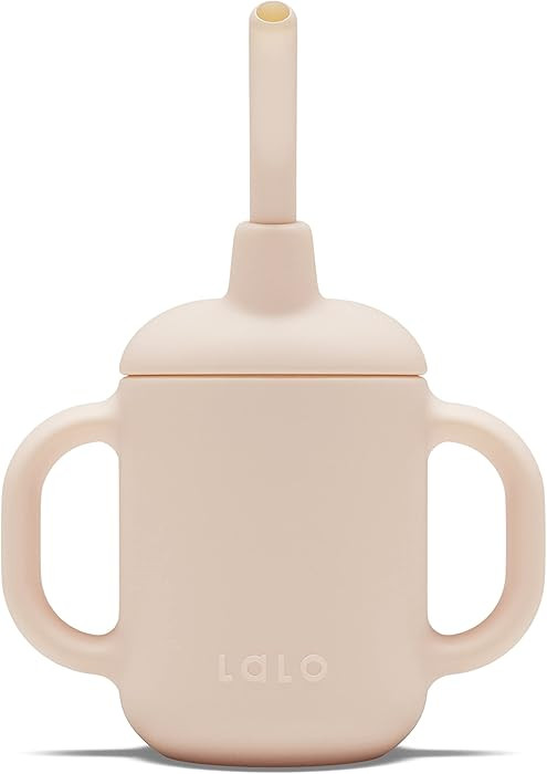 Lalo Little Cup, Non-Toxic Silicone Straw Cup with Handles - Baby and Toddler Sippy Cup - Mini Cu... | Amazon (US)