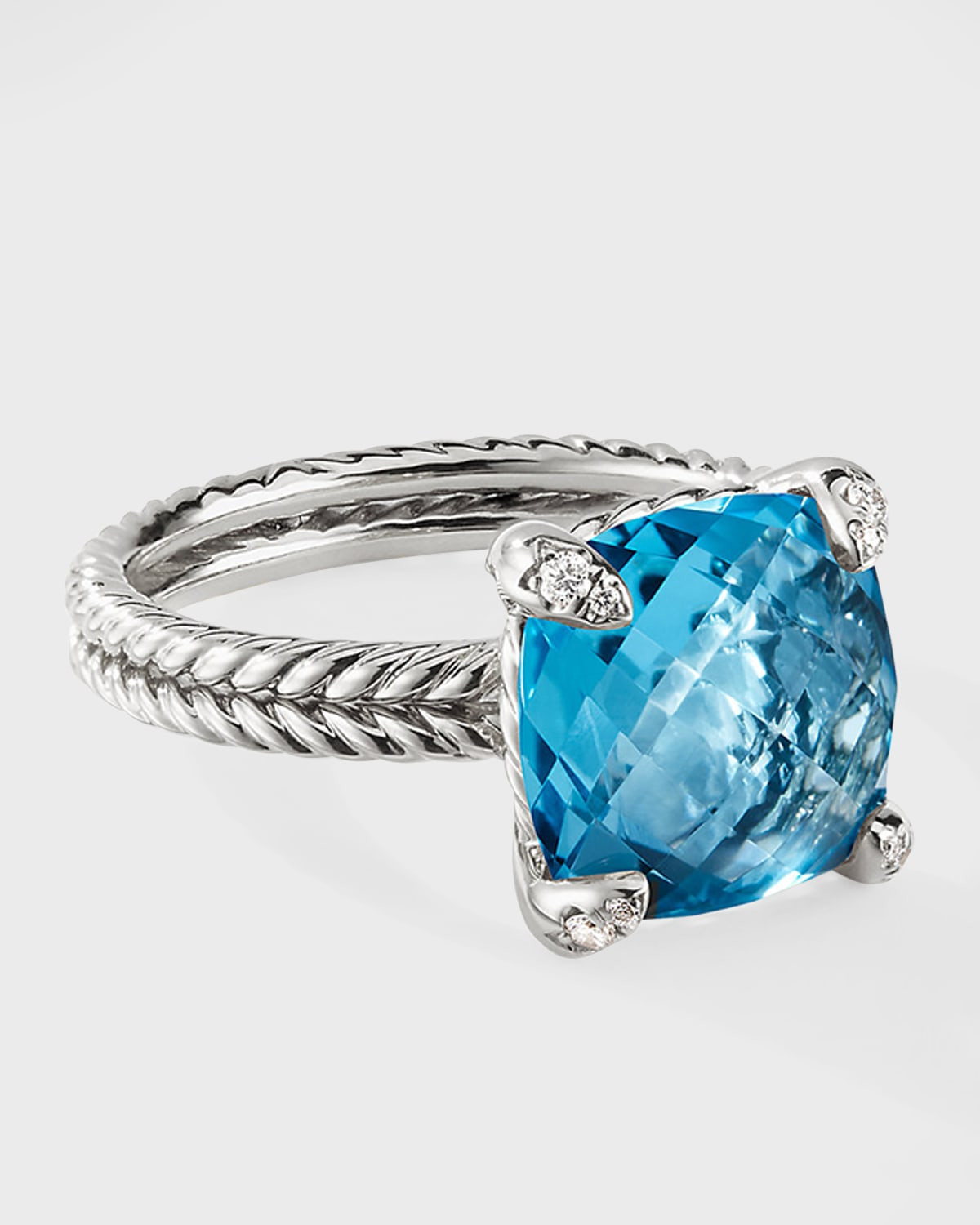 11mm Chatelaine Ring w/Diamond Prongs | Neiman Marcus